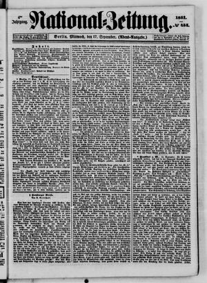 Nationalzeitung on Sep 17, 1851