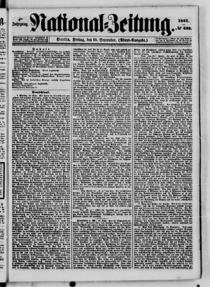 Nationalzeitung vom 19.09.1851