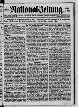 Nationalzeitung vom 25.09.1851
