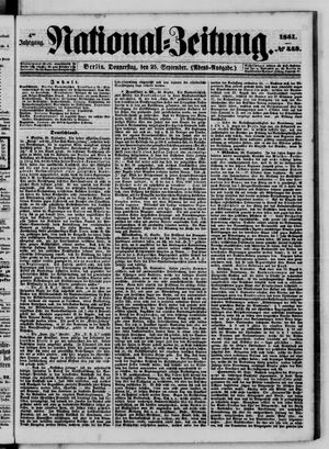 Nationalzeitung vom 25.09.1851