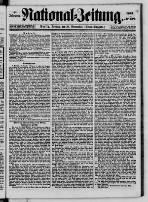 Nationalzeitung vom 26.09.1851