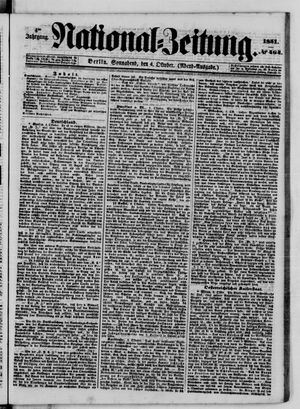 Nationalzeitung vom 04.10.1851