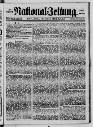 Nationalzeitung vom 06.10.1851