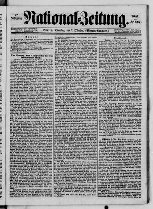 Nationalzeitung vom 07.10.1851