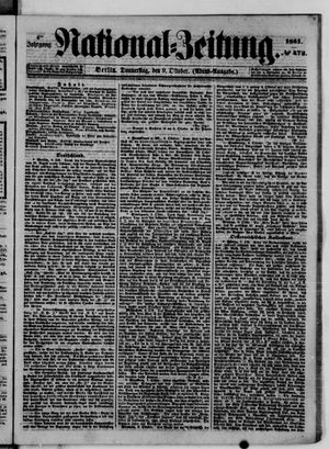 National-Zeitung vom 09.10.1851
