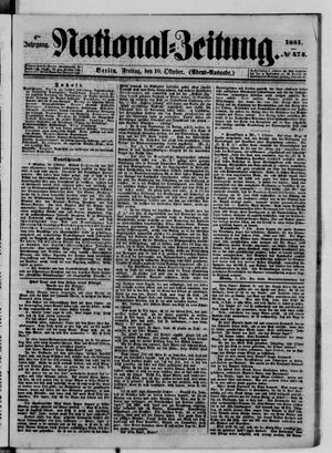 Nationalzeitung vom 10.10.1851