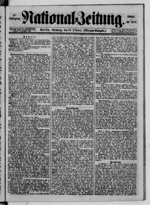 Nationalzeitung vom 12.10.1851