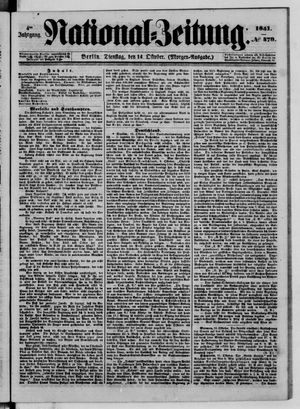 Nationalzeitung vom 14.10.1851
