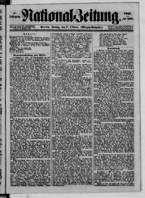 Nationalzeitung vom 17.10.1851