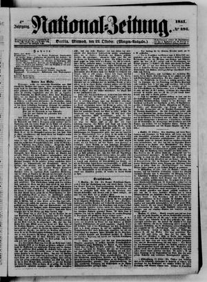 Nationalzeitung vom 22.10.1851