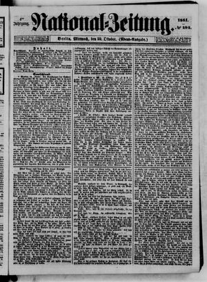 Nationalzeitung vom 22.10.1851