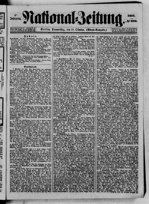 Nationalzeitung vom 23.10.1851