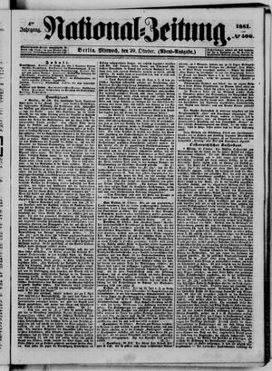 Nationalzeitung on Oct 29, 1851