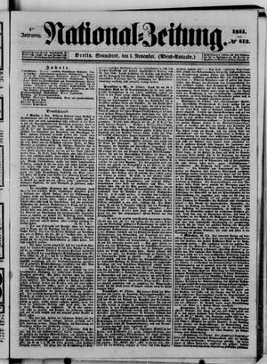 Nationalzeitung on Nov 1, 1851