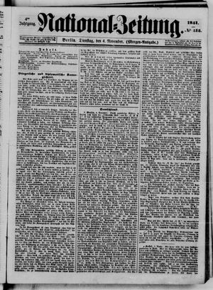 Nationalzeitung vom 04.11.1851