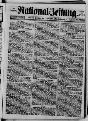 Nationalzeitung on Nov 4, 1851