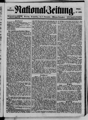 Nationalzeitung vom 06.11.1851
