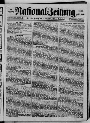 Nationalzeitung on Nov 7, 1851