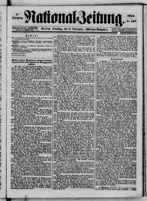 Nationalzeitung vom 11.11.1851