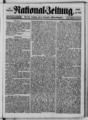 Nationalzeitung vom 11.11.1851