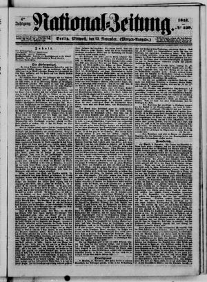 Nationalzeitung vom 12.11.1851