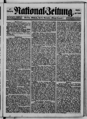 Nationalzeitung vom 12.11.1851