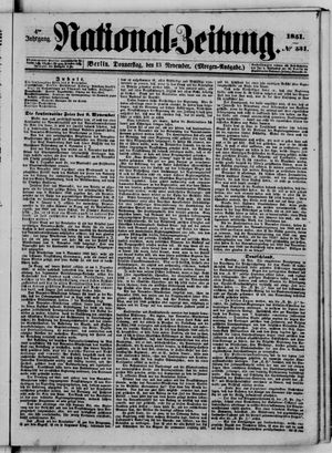 Nationalzeitung vom 13.11.1851