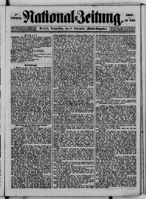 Nationalzeitung vom 13.11.1851