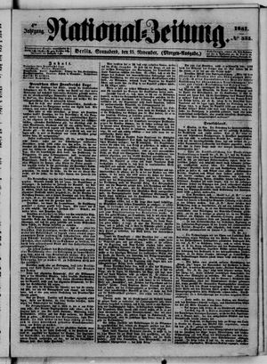 Nationalzeitung vom 15.11.1851