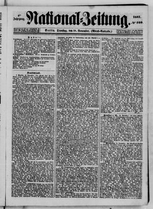 Nationalzeitung vom 18.11.1851