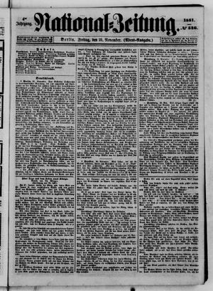 Nationalzeitung vom 21.11.1851