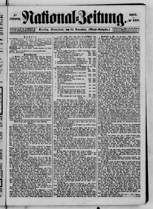 Nationalzeitung on Nov 22, 1851