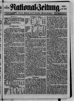 Nationalzeitung vom 26.11.1851