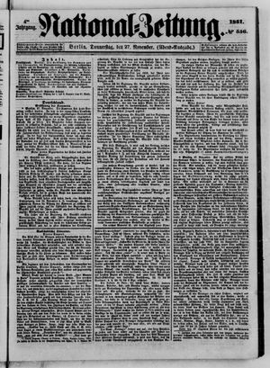 Nationalzeitung vom 27.11.1851