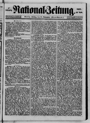 Nationalzeitung vom 28.11.1851