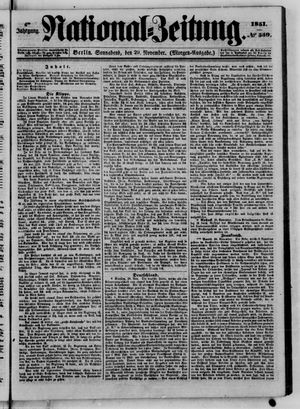 Nationalzeitung vom 29.11.1851