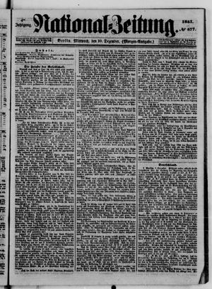 Nationalzeitung on Dec 10, 1851