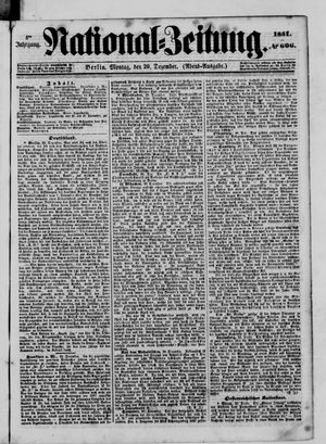 Nationalzeitung on Dec 29, 1851