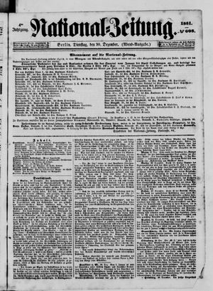 Nationalzeitung vom 30.12.1851