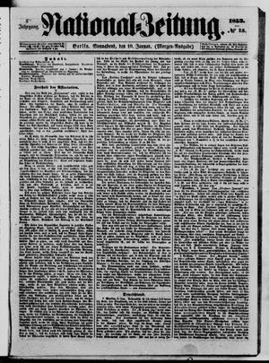 Nationalzeitung vom 10.01.1852