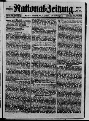Nationalzeitung vom 13.01.1852
