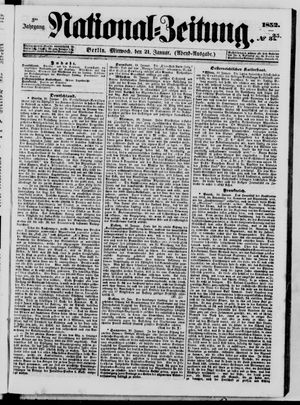 Nationalzeitung on Jan 21, 1852