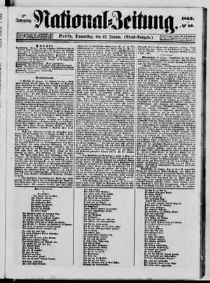 Nationalzeitung vom 22.01.1852