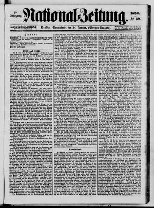 Nationalzeitung vom 24.01.1852