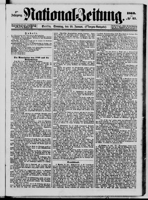 Nationalzeitung vom 25.01.1852