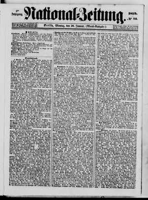 Nationalzeitung vom 26.01.1852