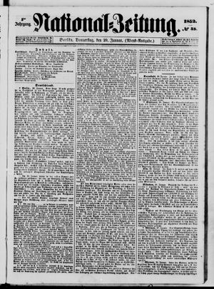 Nationalzeitung on Jan 29, 1852
