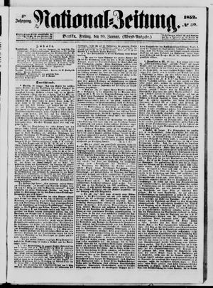 Nationalzeitung vom 30.01.1852