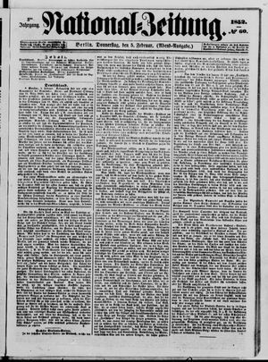 Nationalzeitung on Feb 5, 1852