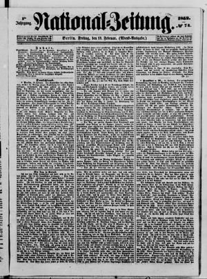 Nationalzeitung vom 13.02.1852